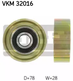 VKM 32016 SKF Паразитный / ведущий ролик, поликлиновой ремень